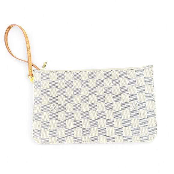 Louis Vuitton Pochette Damier Azur Canvas for Neverfull MM GM Accessory Bag - Picture 2 of 7